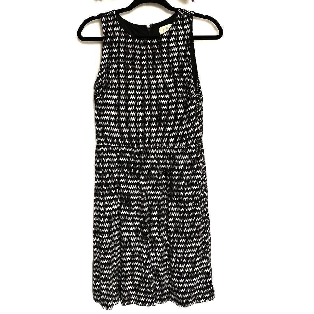 Loft Outlet patterned A-line swing dress